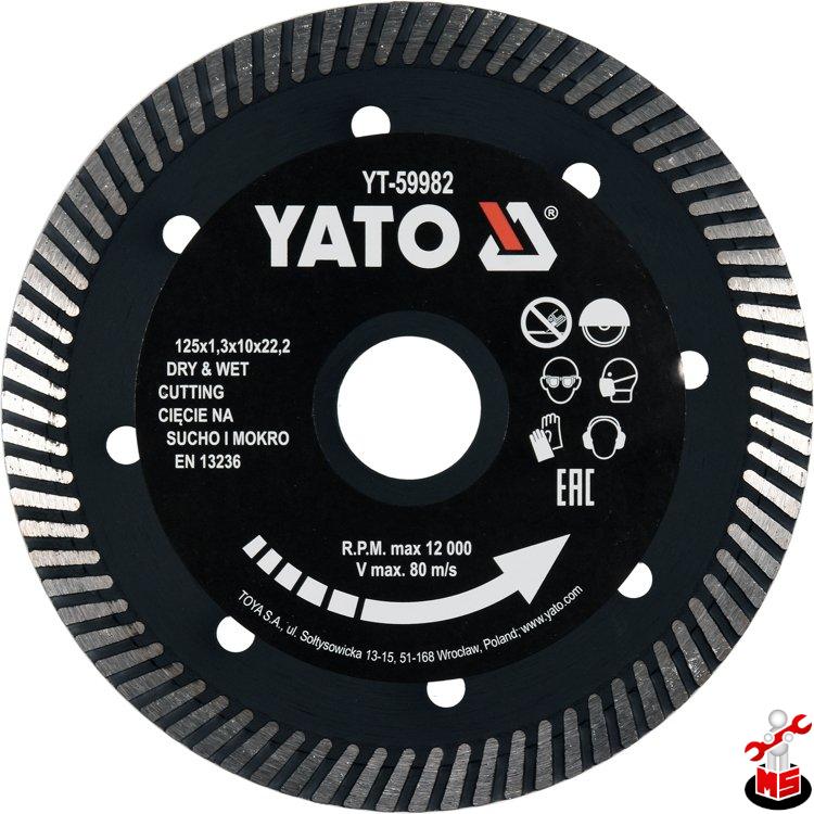 Disc diamantat 125 x 22.2 x 1.3 mm Yato YT-59982 | MagazinulCuScule.ro