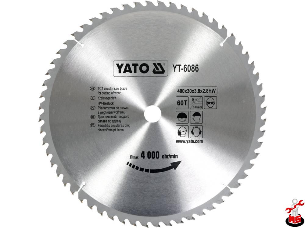 DISC FIERASTRAU CIRCULAR PT. LEMN 400x60x30MM Yato YT-6086