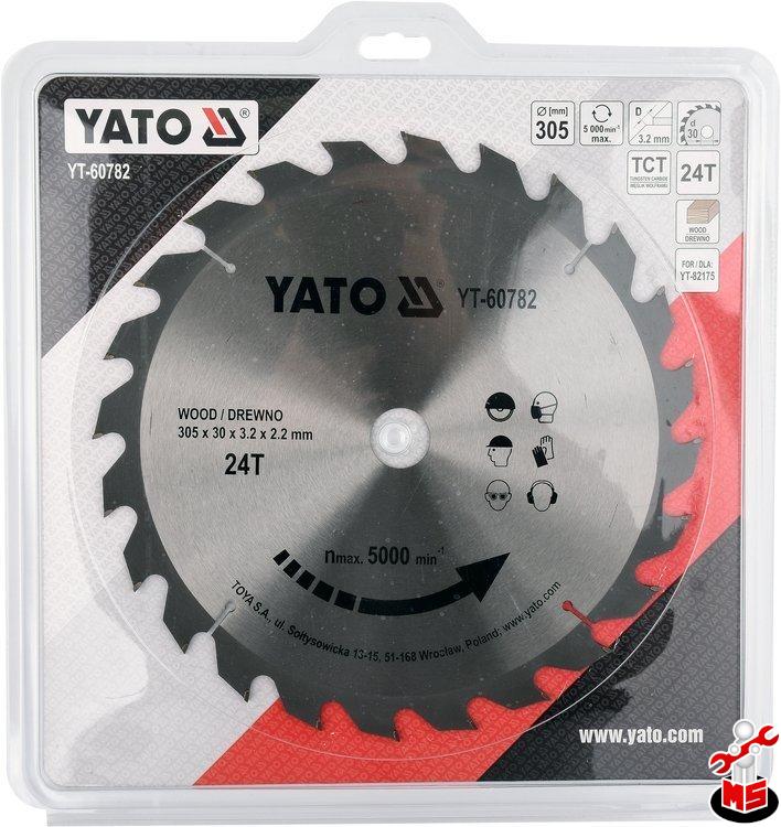 Disc circular pentru lemn 305 x 24T x 30 mm Yato YT-60782