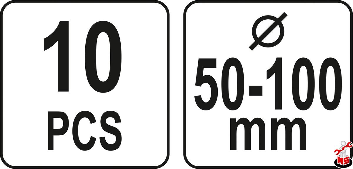 Set 10 piese prese pentru segmenți auto Yato YT-06373