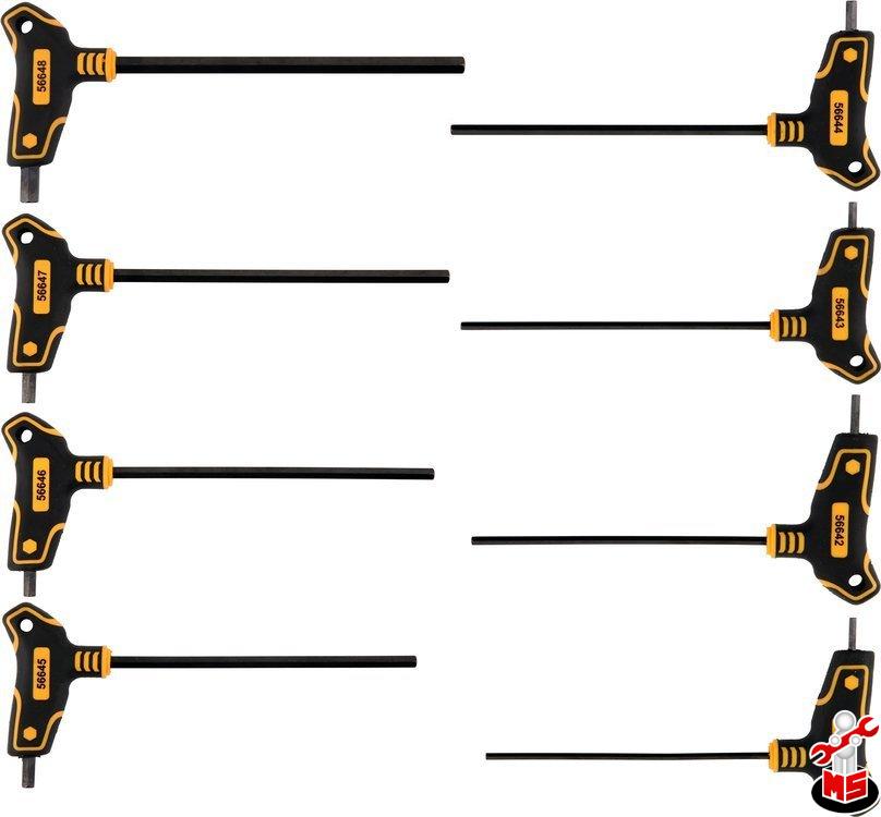 Set chei hexagonale cu mâner, 8 piese Vorel 56649
