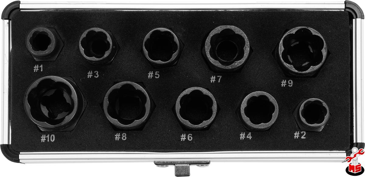 Set extractoare șuruburi 3/8, 10 buc Yato YT-06031