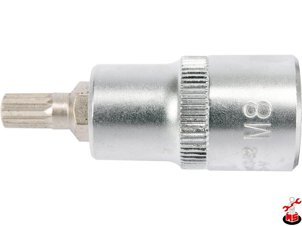 Bit spline M8 cu adaptor 1/2