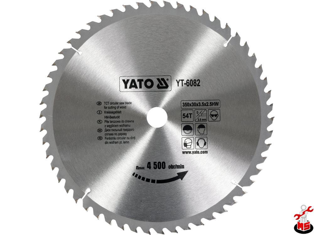 DISC CIRCULAR LEMN,350X30X3.5MM,54 DINTI Yato YT-6082