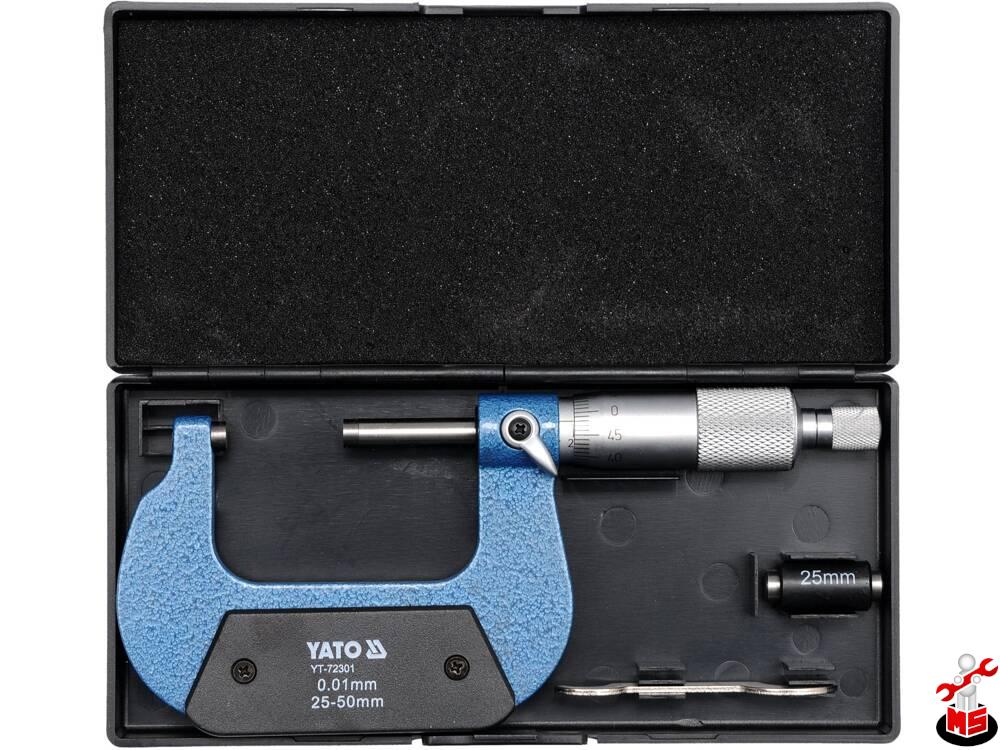Micrometru 25-50 mm /0.01 mm Yato YT-72301 | MagazinulCuScule.ro