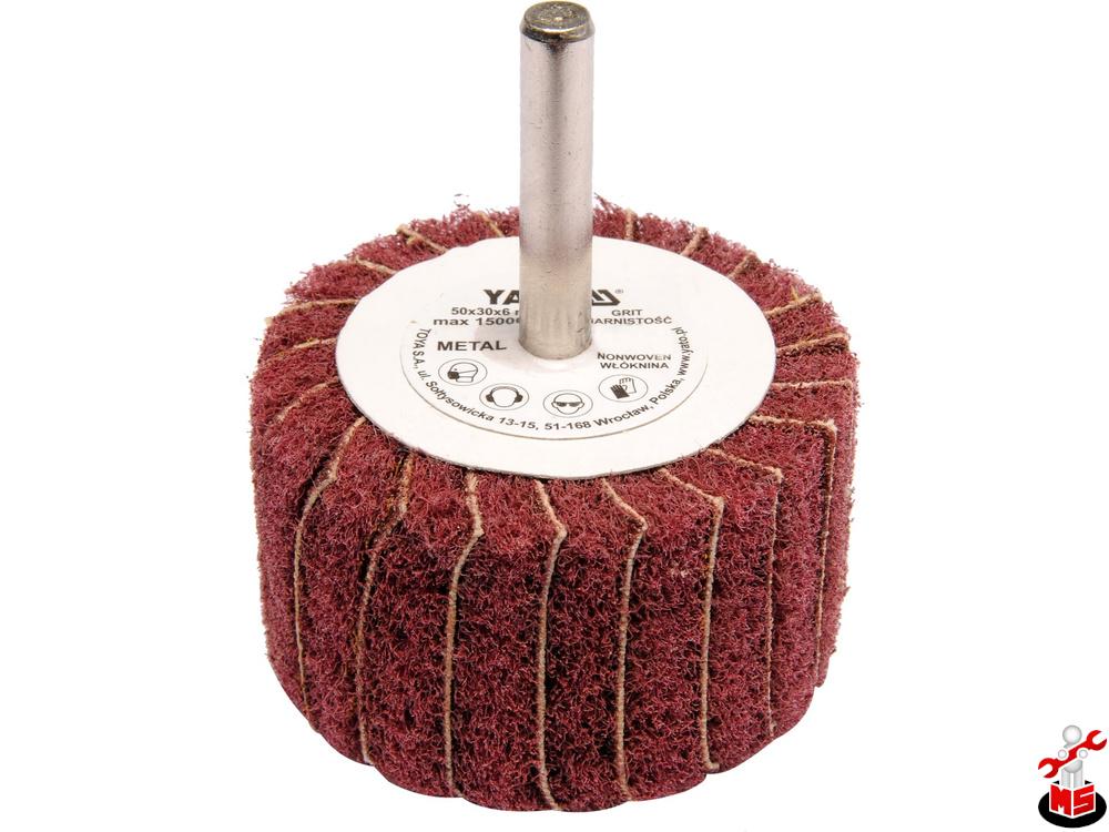 Perie abrazivă circulară cu tijă, 50 x 30 x 6 mm, P200 Yato YT