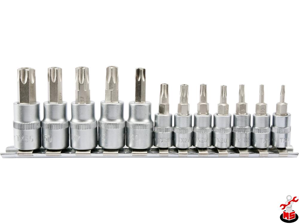 Set 12 biți torx cu gaură (tamperproof) Yato YT-04332