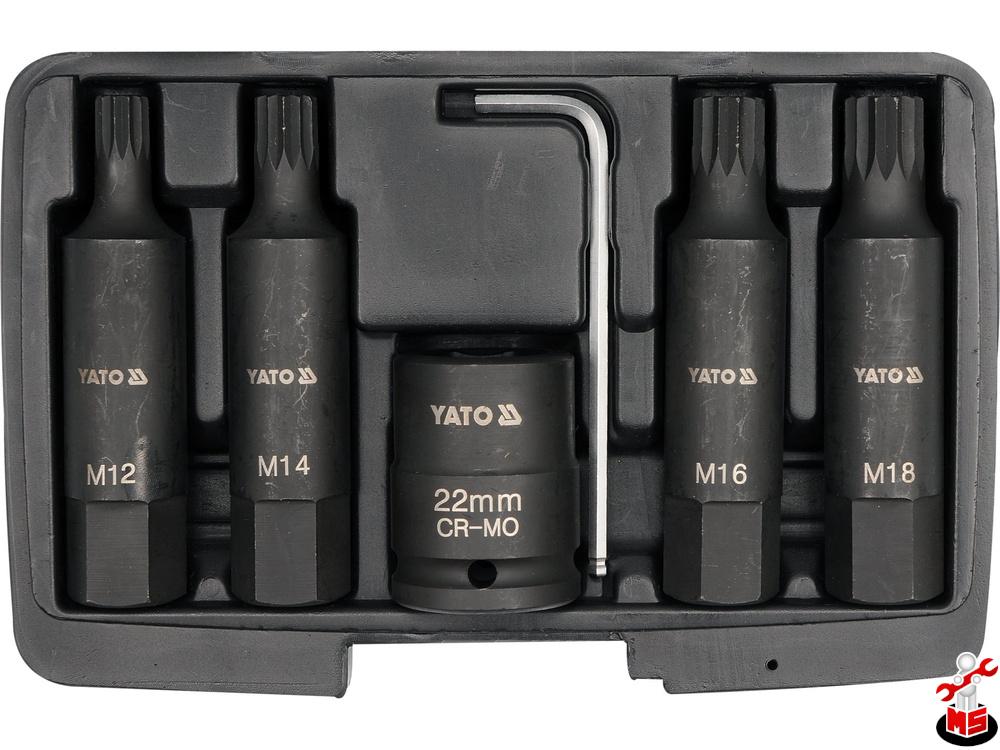 SHIN⊿ Set 6 chei tubulare de impact M12 - M18 3/4