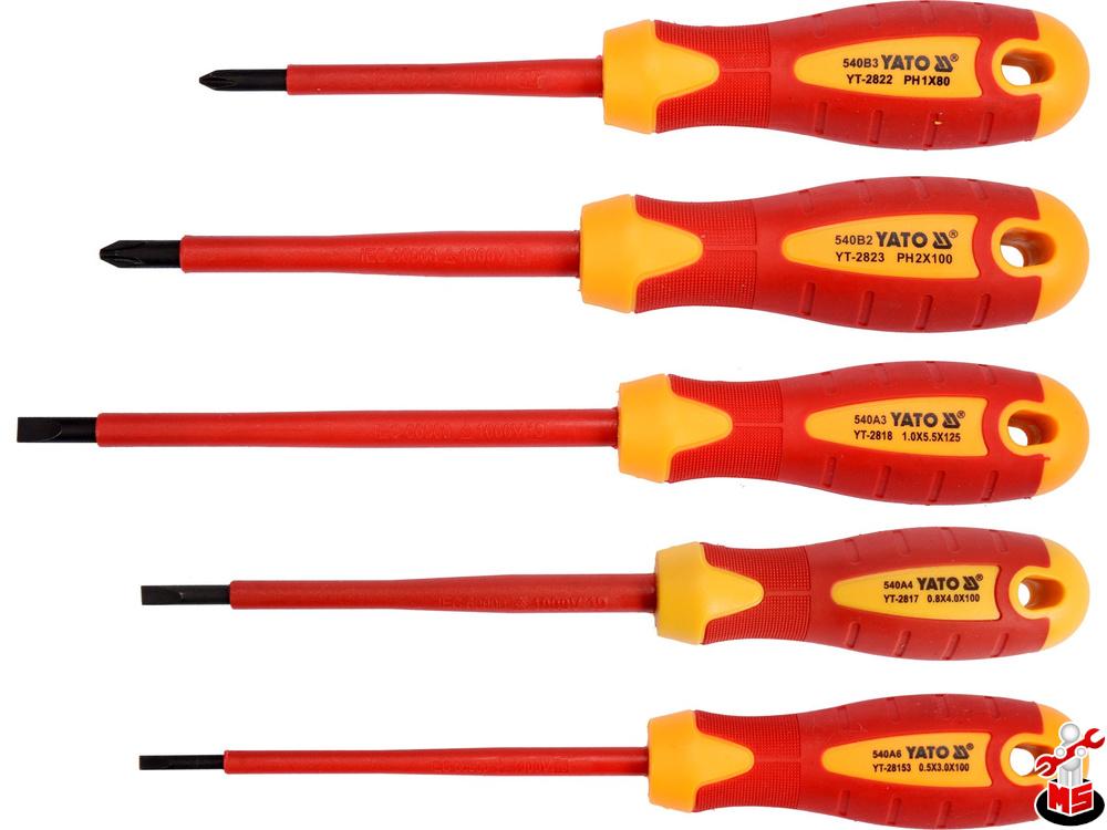 Set șurubelnițe VDE 5 buc Yato YT-2827 | MagazinulCuScule.ro