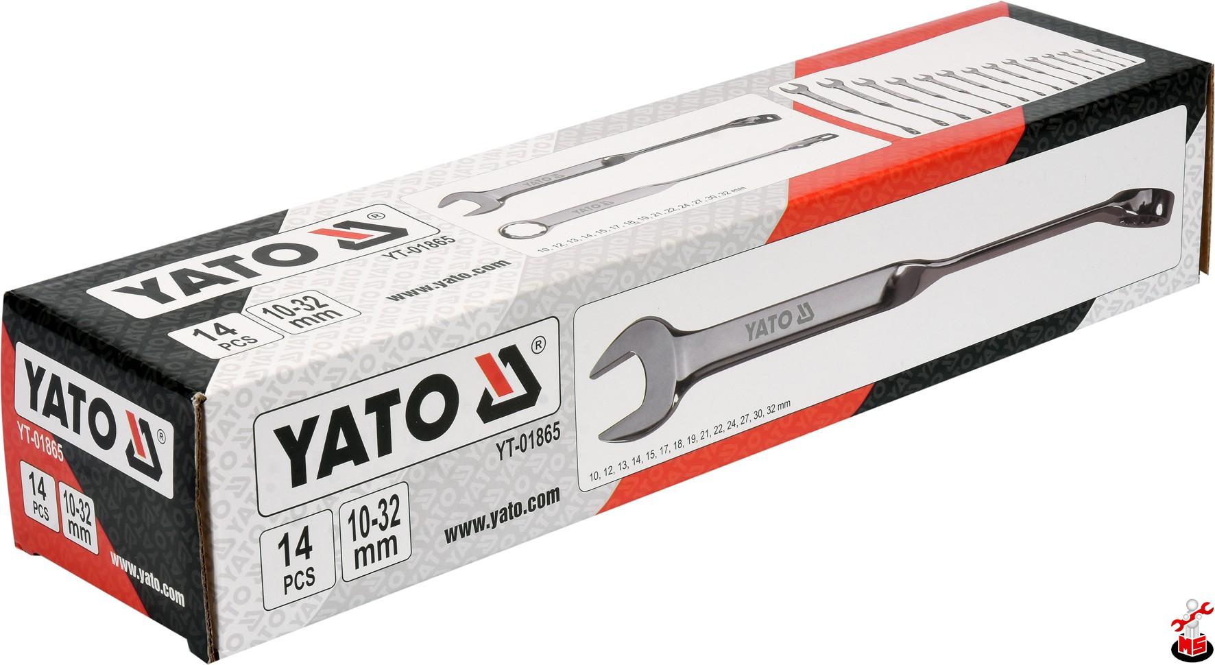 Set 14 chei combinate răsucite 10 - 32 mm Yato YT-01865