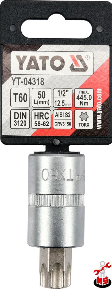 Bit torx T60 cu adaptor 1/2