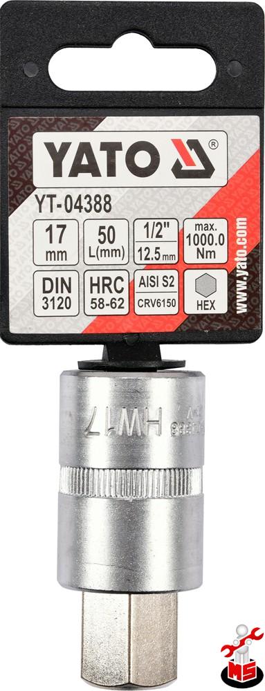 Bit hex 17 mm cu adaptor 1/2