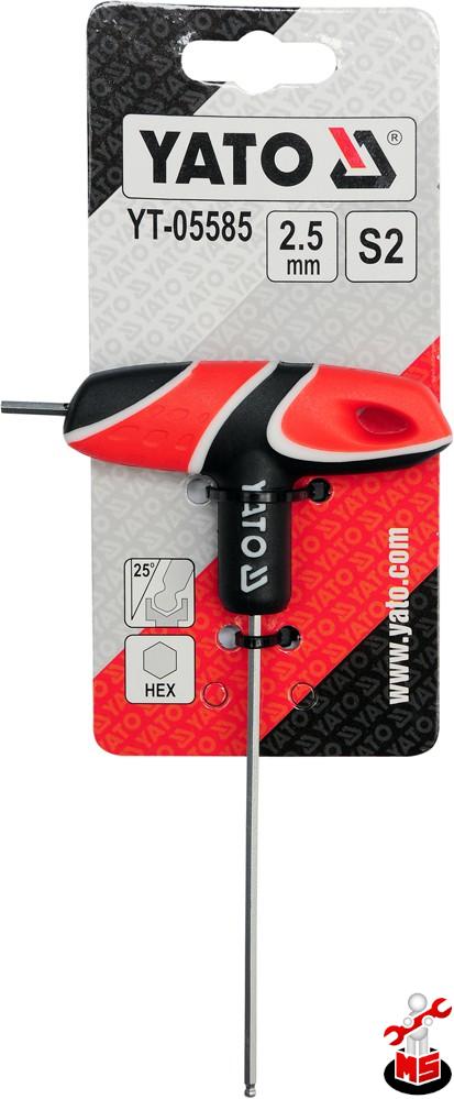 Cheie hexagonala 2.5 mm tip T Yato YT-05585 | MagazinulCuScule.ro
