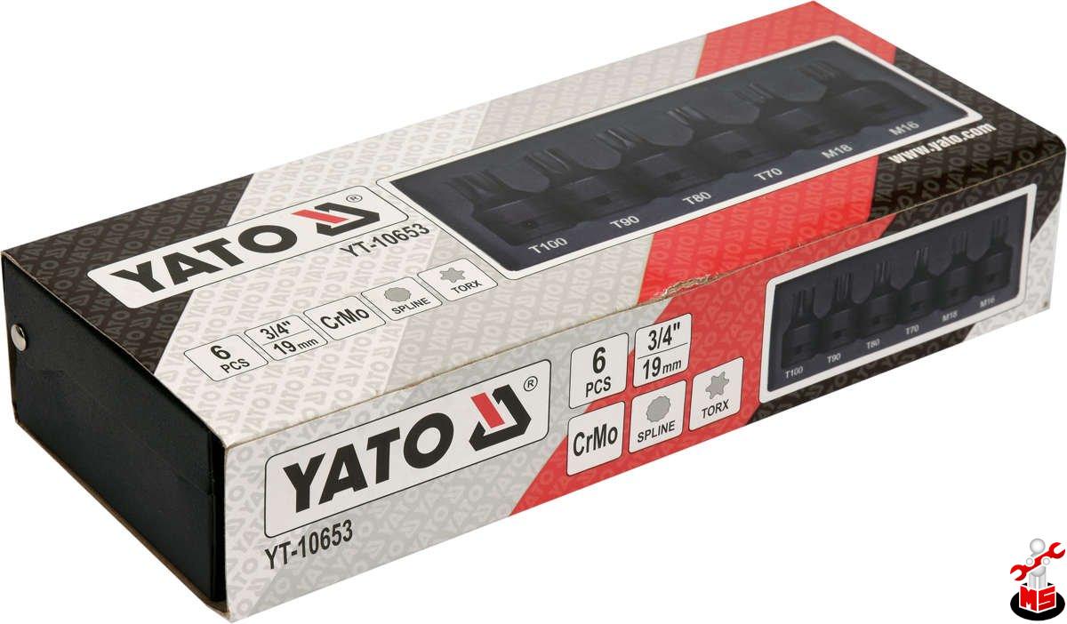 Set torx / spline bit6buc 3/4 Yato YT-10653 | MagazinulCuScule.ro