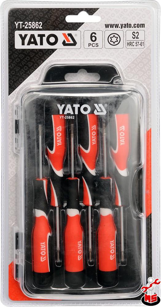Set 6 șurubelnițe precizie torx T5 - T10 Yato YT-25862