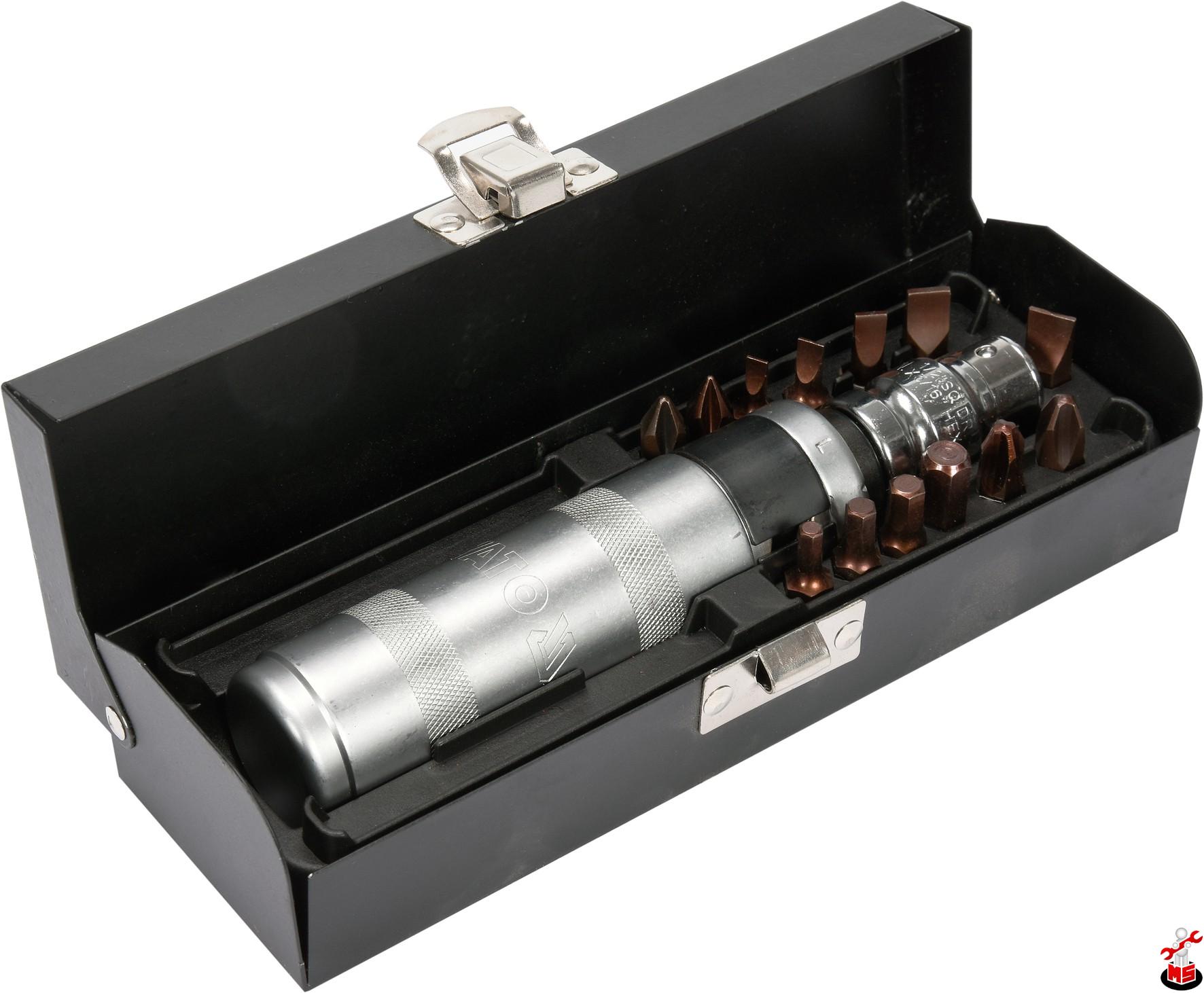 Șurubelniță de impact Cr-V 15 piese Yato YT-28015