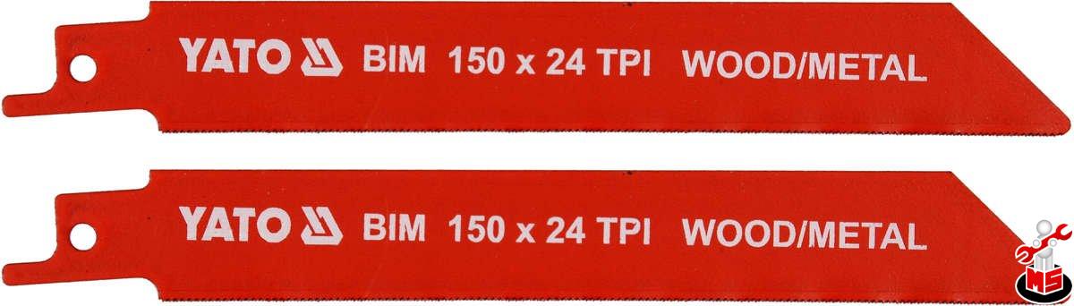 Lamă fierastrau sabie 150 mm 24TPI 2buc Yato YT-33932