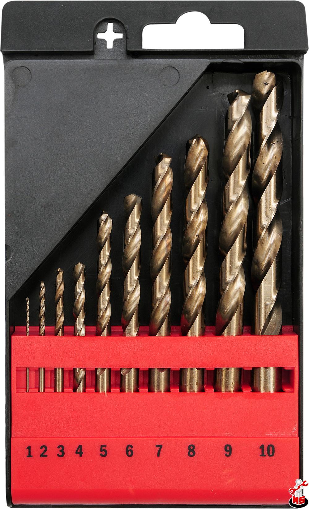 Set 10 burghie pentru metal 1 - 10 mm HSS - Cobalt Yato YT-41603