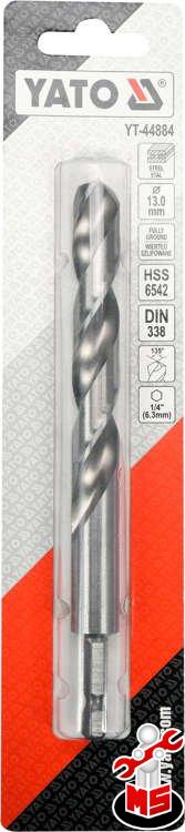 Burghiu metal prindere hex 13 mm HSS6542 Yato YT-44884
