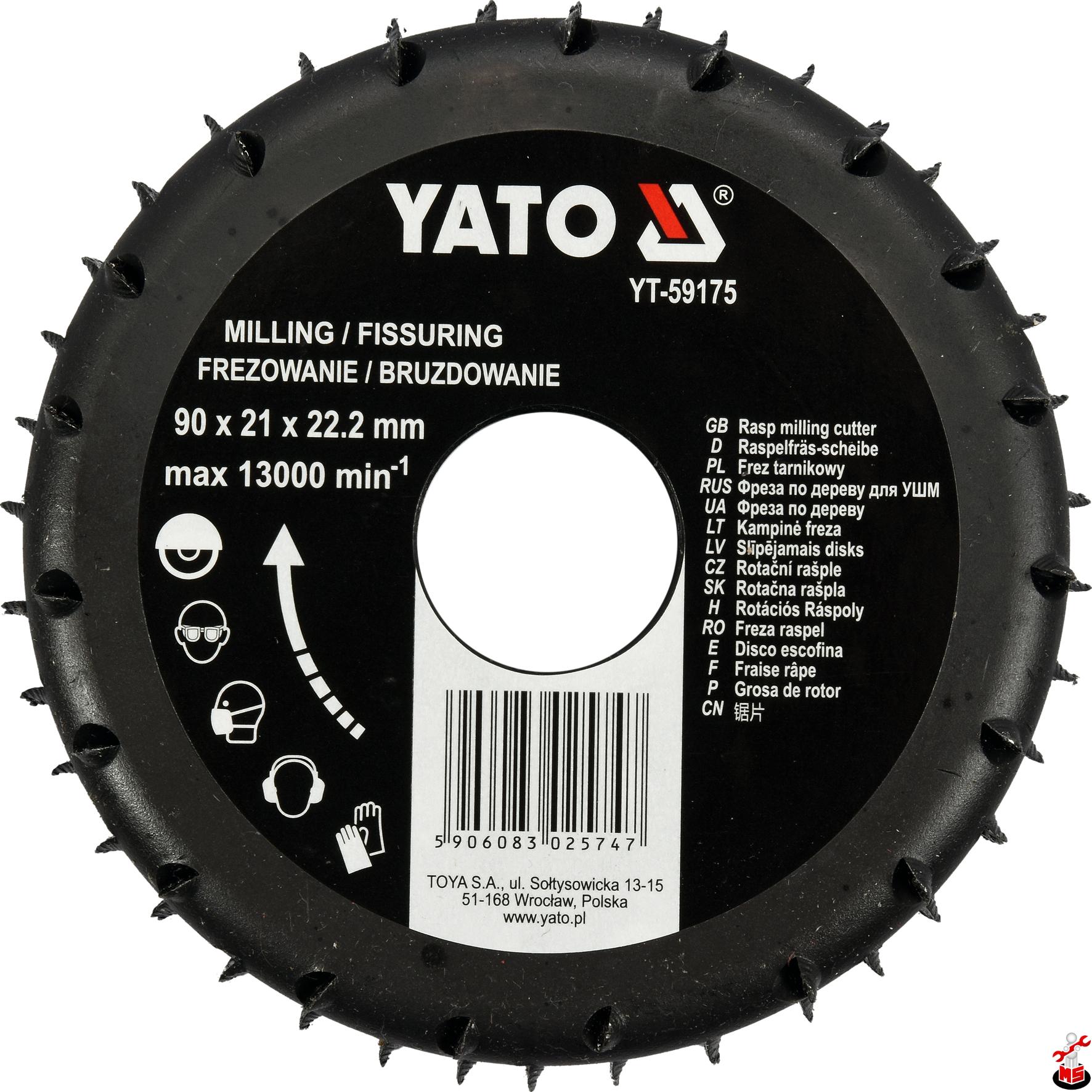 【ll2o】 Freză rașpel 90 x 21 x 22.2 mm Yato YT-59175 | MagazinulCuScule.ro