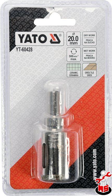 Carotă diamantată plăci ceramice 20 mm Yato YT-60428