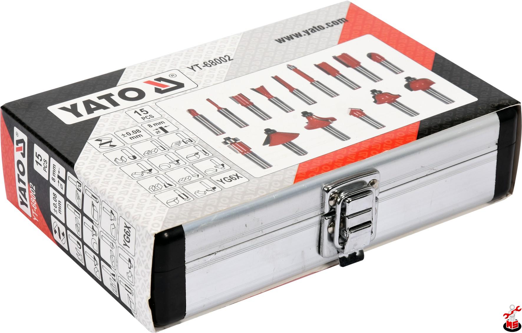 Set freze pentru lemn de 15 piese Yato YT-68002 | MagazinulCuScule.ro