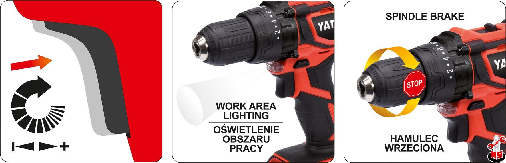 Autofiletantă cu acumulator Li-Ion, 18V, 42 Nm Yato YT-82794