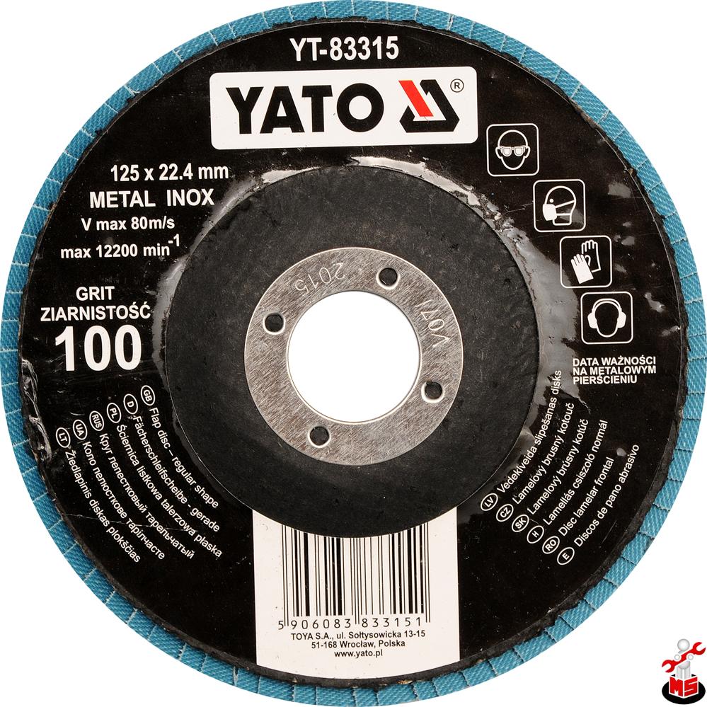 Disc lamelar frontal GR60 125 mm Yato YT-83313 | MagazinulCuScule.ro